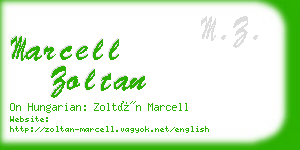 marcell zoltan business card